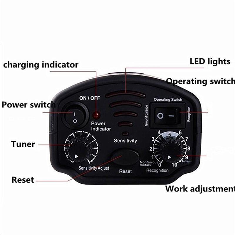1,5 м AR944M подземный металлоискатель с индикацией низкого заряда батареи с перезаряжаемой лампой освещения