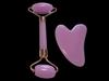 Natural Resin Gua Sha and Double-Headed Face Roller Massage Set for Skin Care