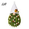 Holiday Theme Crochet Project DIY Gnome Door Hanger Kit 3D Faceless Wall Handmade Dwarf Hanging Decor Craft Set Complete Yarn Starter Kit