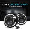 7-дюймовая круглая 4-ламповая светодиодная фара с угловым глазом для мотоциклов и внедорожников 12 В
