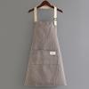 Sleeveless Apron Breathable Hanging Neck Apron Restaurant Special Cotton Linen