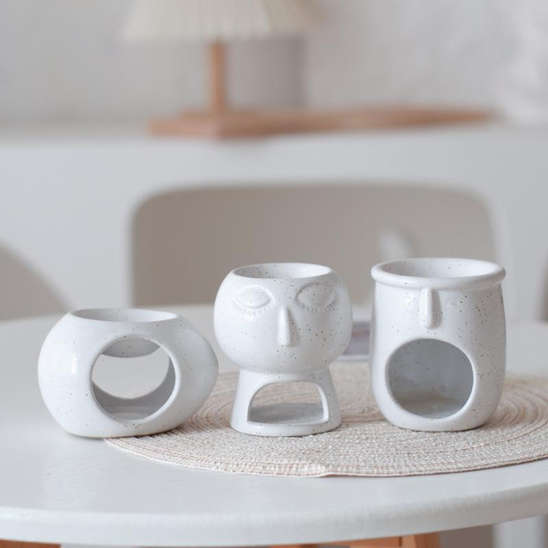 Керамическая ароматерапия и ароматерапия с подсвечником, креативный нагреватель ароматов для домашнего спа и медитации