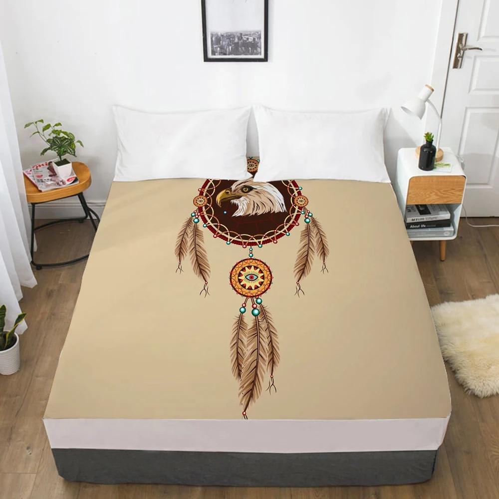 Простыни на заказ, наматрасник с резинкой, 3D простыня, постельное белье 90x200 150x200, простыня, постельное белье в богемном стиле