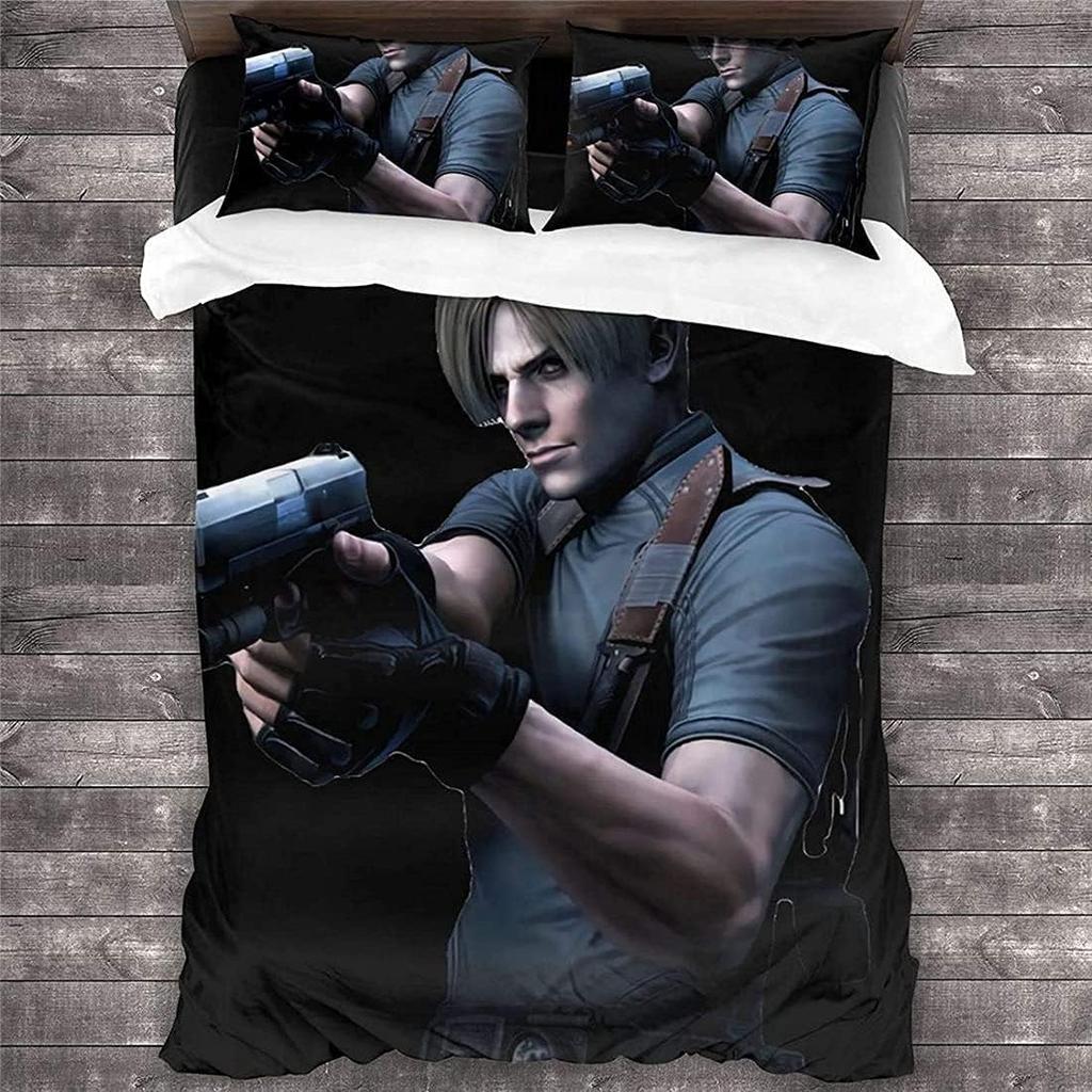 Игровой комплект постельного белья R-Resident Evil, 3D пододеяльник, комплект постельного белья, наволочка, размер King Queen, для мальчиков