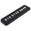 Premium Non-slip Parking License Plate / Phone Number Notification Board, Black, 1 piece,Korean Car Acc