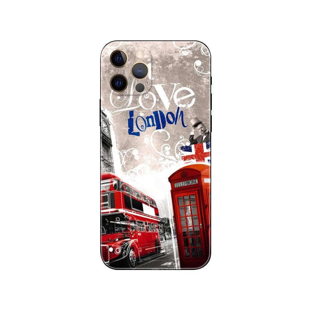 Чехол для телефона Big Ben в винтажном стиле для iPhone 14 5S 2020se 6 6s 7 8 plus x 10 XR XS 11 12 13 mini pro MAX, черная задняя крышка из ТПУ
