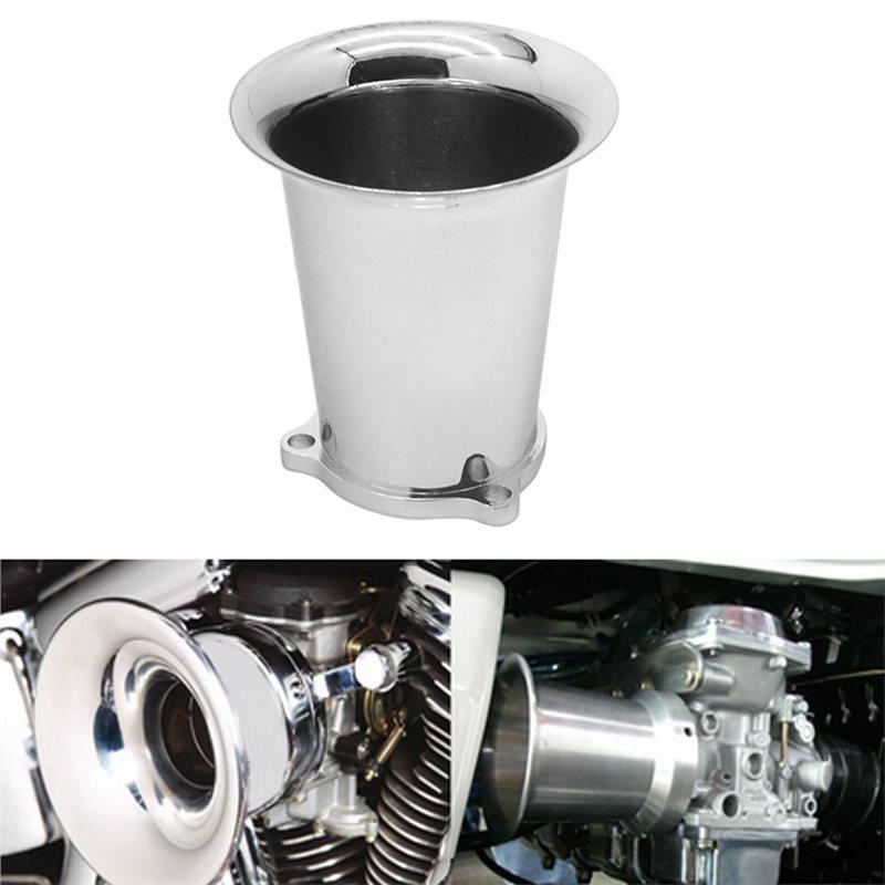 For Chrome Cv Carburetor Air Filter Interface Cup Horn Velocity Stack Billet Aluminum Replacement Part