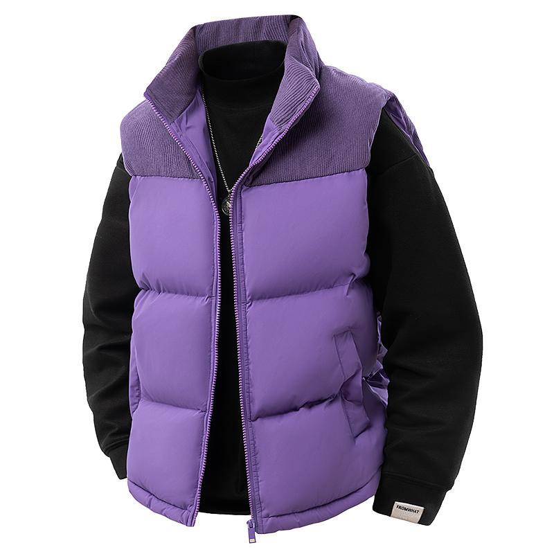 V 55871 Thickened Down Vest Men Women Loose Down Cotton Jacket Vest
