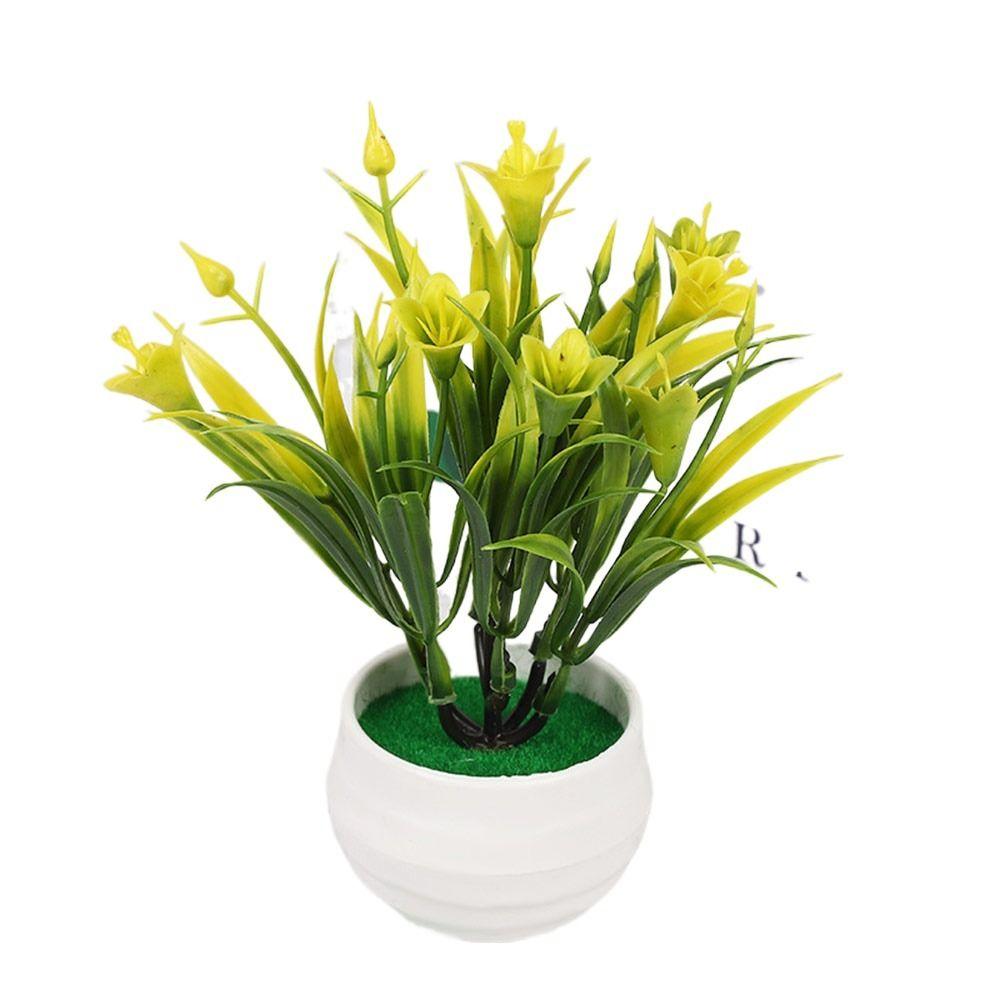 Имитация лилии розы реалистичное растение в горшке яркая искусственная трава в горшке подарок искусственный цветок бонсай