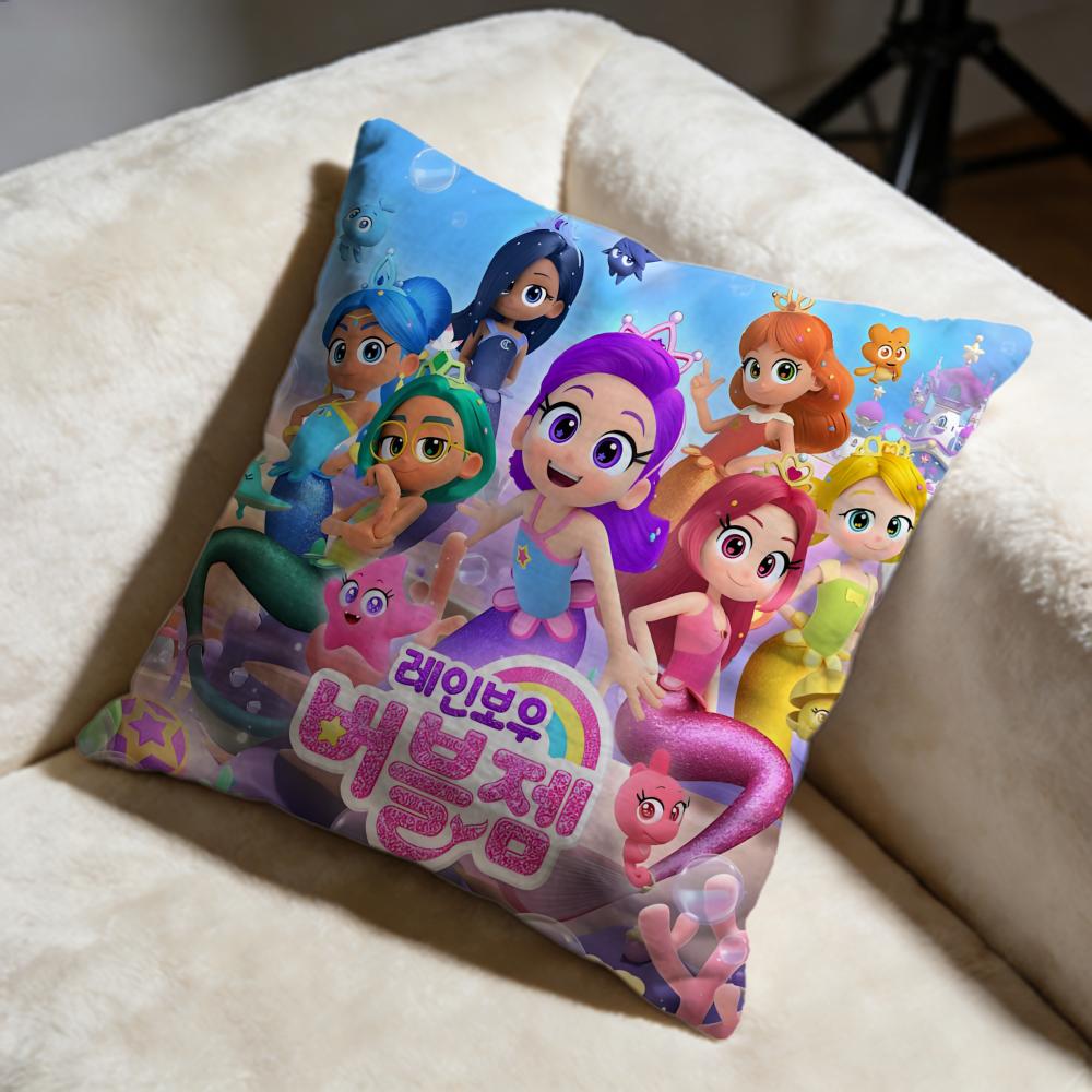 Hot RRainbow Bubblegemed Cushion Cover Soft Decorative Pillow Case Suitable for Bedroom Sofa Car Travel Use