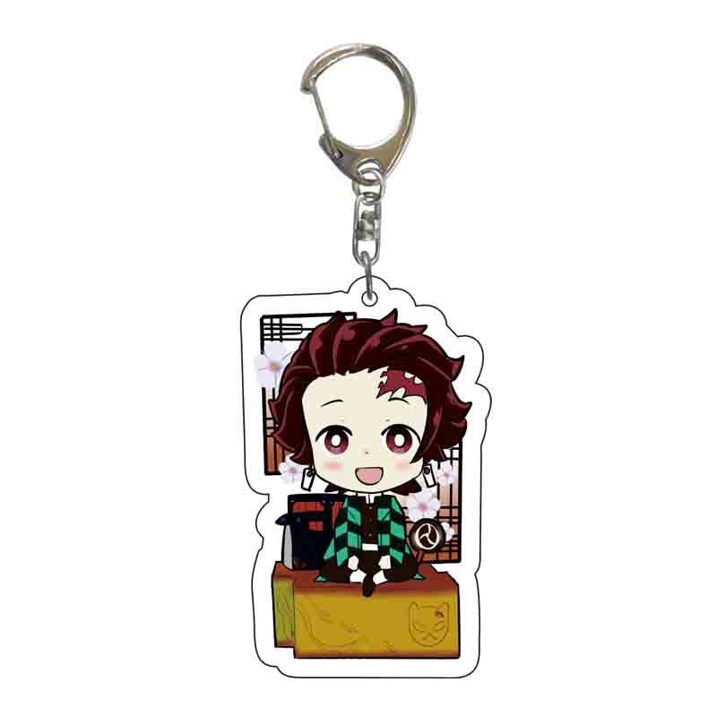 Клинок, рассекающий демонов Kimetsu No Yaiba Замок Бесконечности Акриловый Брелок Камадо Танджиро Токито Муичиро Фигурка Модель Действия Игрушки Премиум Качество