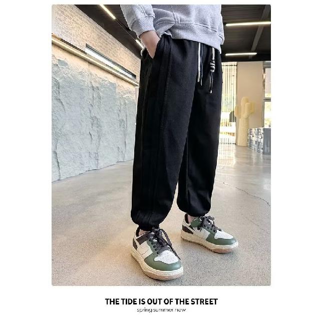Boys' Pants Children's Sweatpants Spring and Autumn New Boys' Fried Street Children's Spring Clothes Casual Sports Trousers Tide
