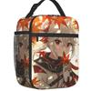 Genshin Impact Осенний Кадзуха Изолированная сумка для ланча для женщин Многоразовая Аниме Игра Сумка-холодильник Термо Ланч-бокс Детская Школьная Детская