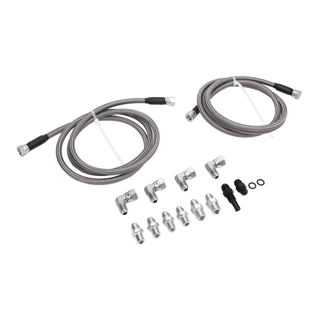 Комплект шлангов маслоохладителя трансмиссионной жидкости 6AN 70 дюймов из нержавеющей стали с PTFE оплеткой, замена для 4L80E TH350 TH400