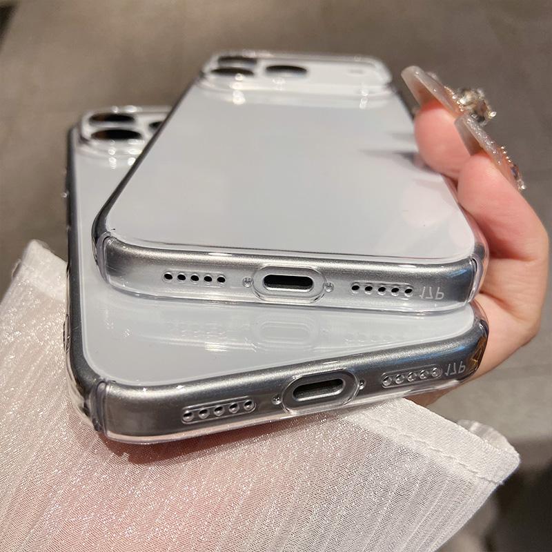 Роскошный ультратонкий прозрачный противоударный чехол для iPhone 17 Air 16 15 14 13 12 Pro Max 17Pro Прозрачный жесткий акриловый чехол-оболочка