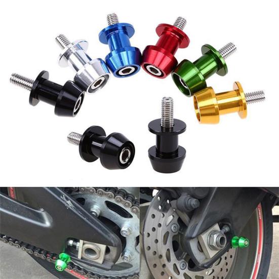 2Pcs 8/10mm Metal Motorcycle Motorbike Swingarm Spools Slider Bolt Accessories