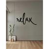 Black Metal Relax Word Art Deco Style Wall Decor Modern Bathroom Sign Iron Art Hanging Decoration