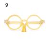 Round Frame Candy Color Toys Eyewear Clear Lens Eyeglasses Plush Doll Miniature Doll Glasses