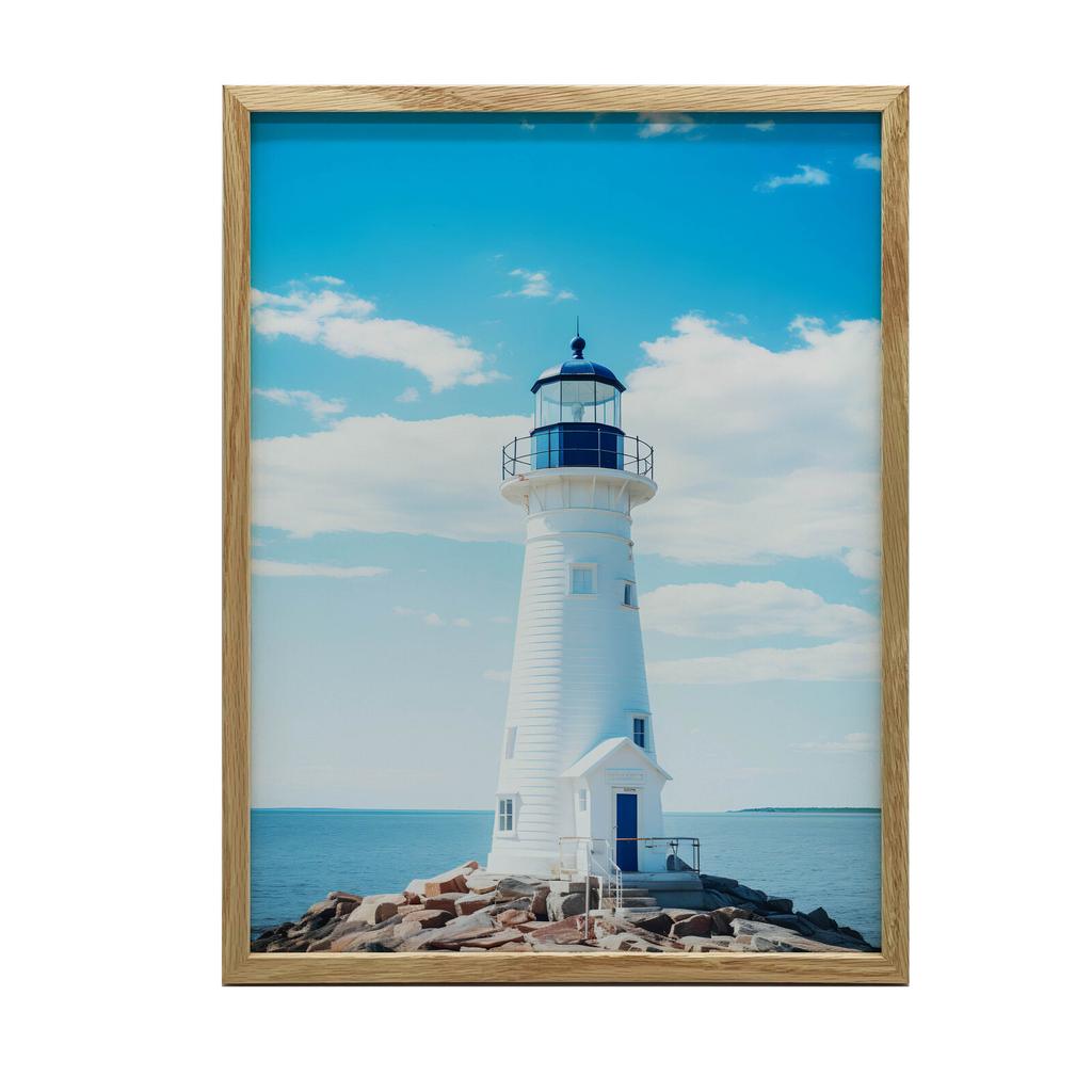Seaside Lighthouse Seaside Lighthouse, 70X100 Cm, Black Aluminum Frame, 230 Gsm Matte Paper