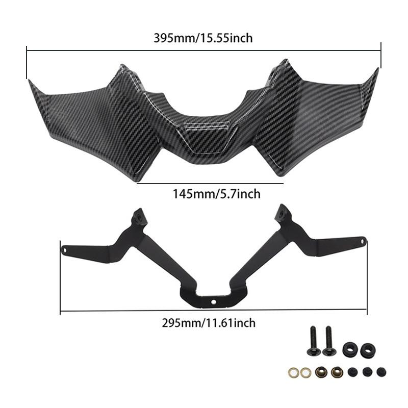 1 шт. ABS черный/углеродное волокно спойлер фары мотоцикла подходит для Yamaha MT-07 / MT-07 SP 2021-2023