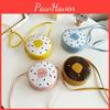 Donut Cartoon Design Children Crossbody Bag With Adorable Letter Image Use Daily