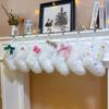 DIY Christmas Stocking Ornament Bow Christmas Hanging Decoration Plush Sock Pendant  Christmas Tree