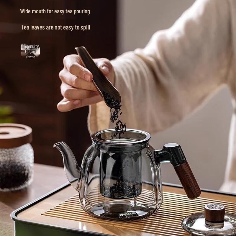 Chating Glass Teapot for Flower & Loose Leaf Tea