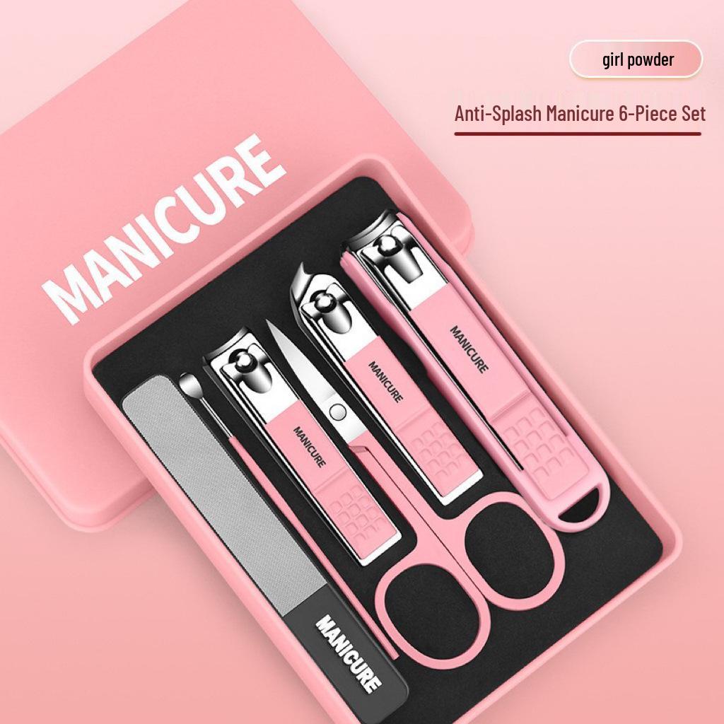 Премиальный набор кусачек для ногтей с защитой от брызг и ухочисткой - Портативный для мужчин и женщин