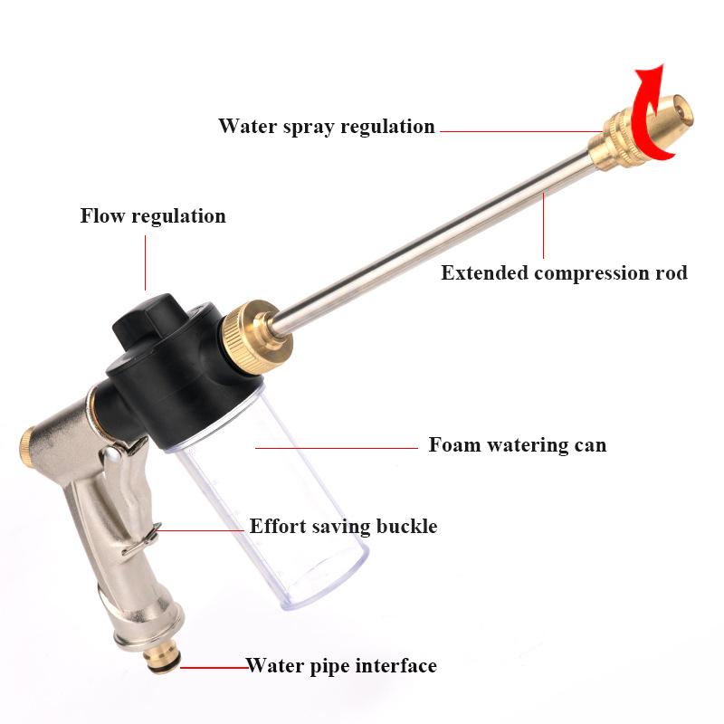 Инструмент для мойки автомобиля, распылитель высокого давления, металлический шланг, распылитель пены, инструмент для полива сада, для мытья автомобилей, полива растений, домашних животных, душа
