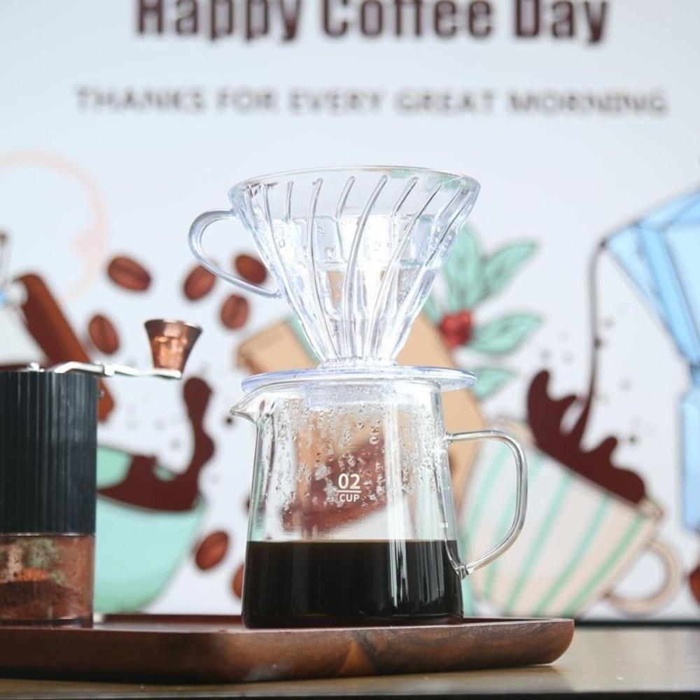 Plastic Coffee Filter Cup V Shaped 60 Spiral Hand Filter New Coffee Hand Dripper Party