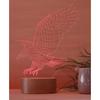 Светодиодная настольная лампа Eagle Design - деревянное основание, 7 различных цветов света, подарочное декоративное освещение