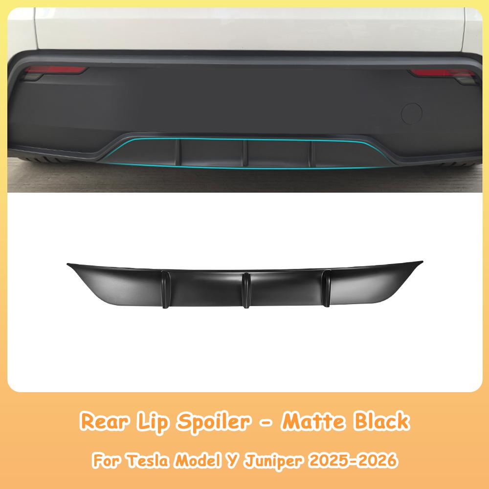 Heenvn Rear Lip Spoiler For Tesla New Model Y Juniper 2025 2026 Bumper Diffuser Protector Body Kit Exterior Accessories