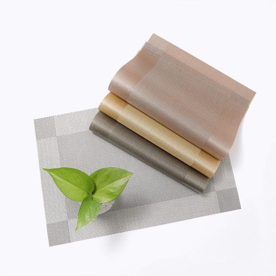 Woven Vinyl Placemat Heat-Resistant PVC Placemat Non-Slip Washable Table Mat Protects Table from Burns Stains Dining Mats for Home Restaurant Bar