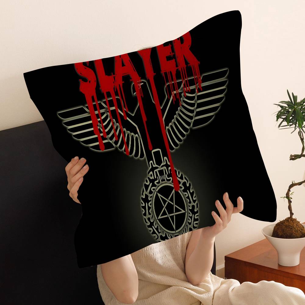 S-Slayer H-Heavy M-Metal Группа Подушка Подарки Домашний Офис Мебель Спальня Диван Автомобильная Подушка Чехол 45x45см