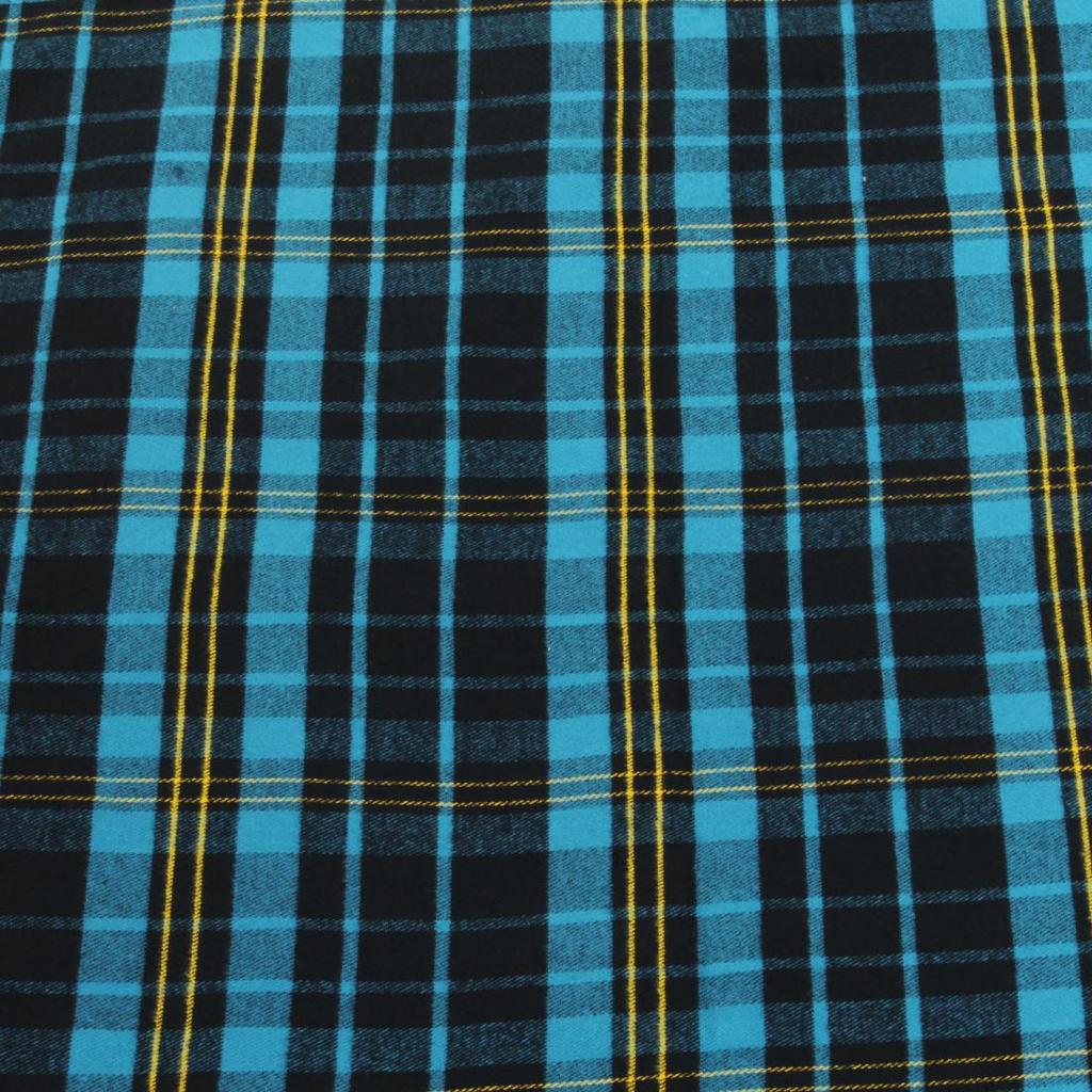 Bigreams Unstitched Cotton Navy Blue Checkered Flannel Shirt Jackets Fabric Sewing Sold By Meter