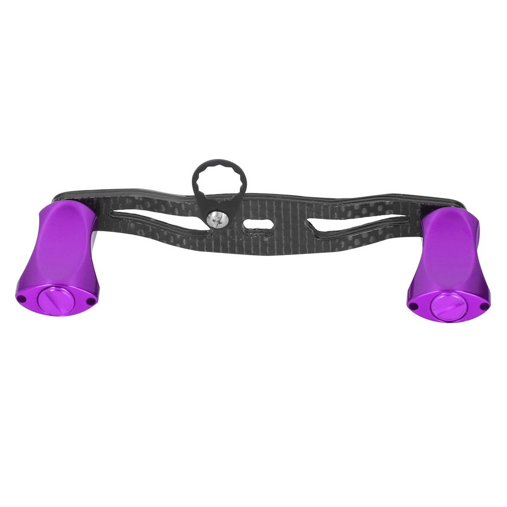 Низкопрофильная катушка-переходник с двойной рокерной плоской ручкой и колесиком для рыбалки(пурпурный )