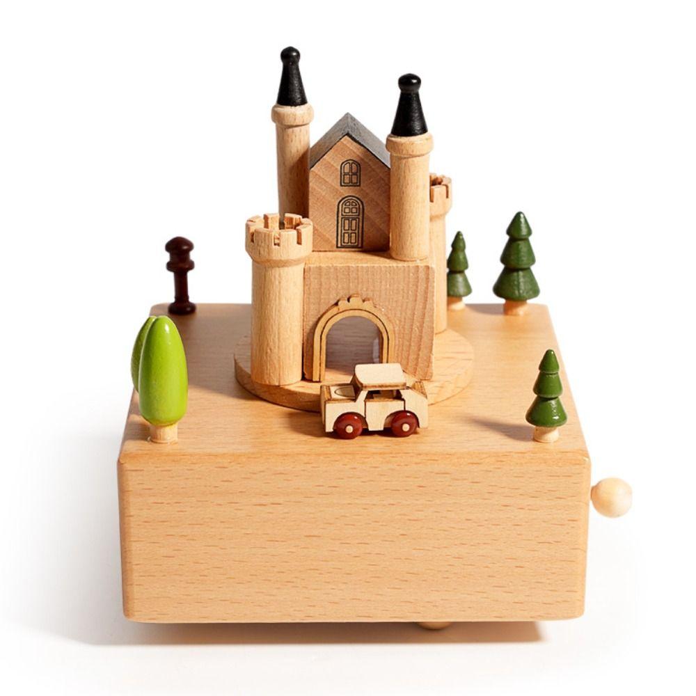 Ballet Dancing Girl Wooden Carousel Music Box Musical Jewelry Box  Children's Toys