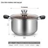 Stainless Steel Thickened Double-Ear Soup Pot (22/24/26cm) with Double Bottom and Gift Box