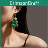 Charming Christmas Tree Earrings Vibrant Handmade Design Ideal For Gatherings Holiday