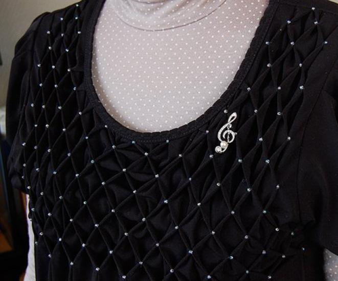 Akoya Pearl Pin Treble Clef Pearl Brooch [enyapearl] Brooch, ABR227,