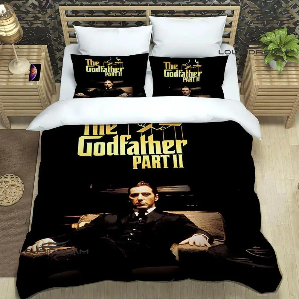 Крестный отец Принты Комплекты постельного белья Изысканный набор постельных принадлежностей Пододеяльник Комплект одеяла Комплект постельного белья Роскошный подарок на день рождения