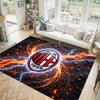Дизайн AC Milan Кристальный Велюровый Ковер Уютный Не?Нескользящий ковер с принтом для спальни, гостиной, прихожей