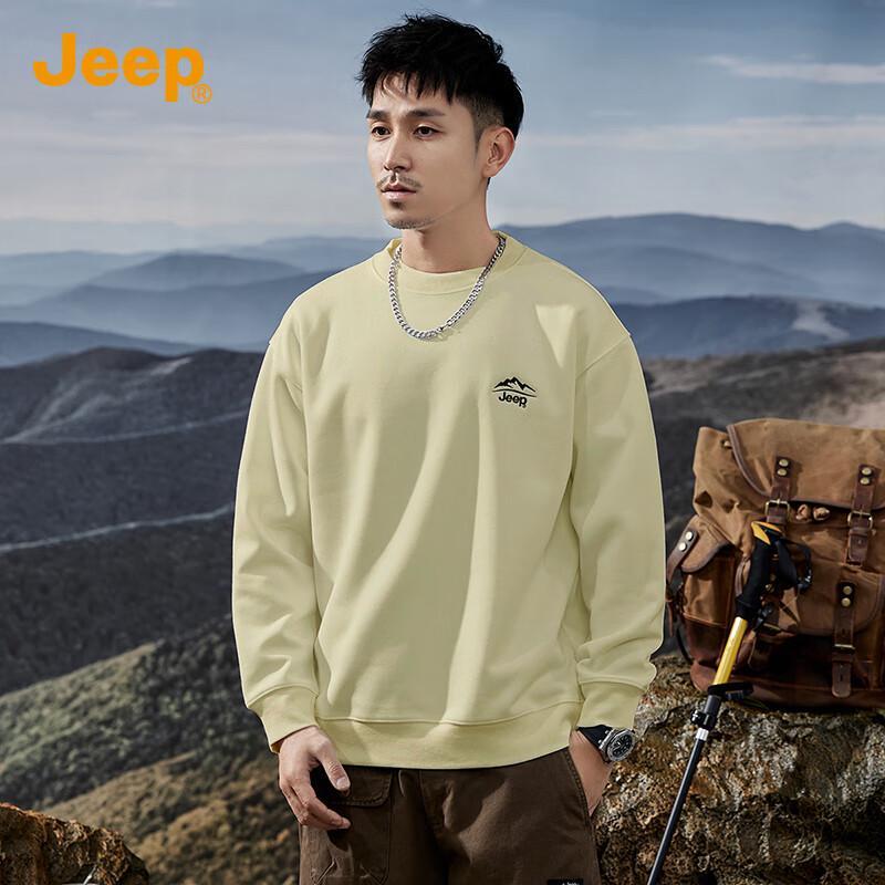 Jeep Мужской повседневный свитшот свободного кроя с круглым вырезом