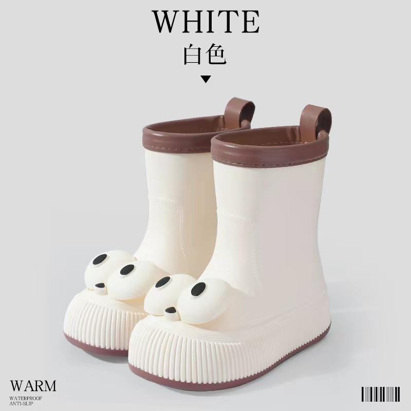 Женская дождевая обувь Женская функциональная обувь Модная мультяшная обувь для родителей и детей Уличная Нескользящая Водонепроницаемая Обувь Средней Длины Женские Ботинки