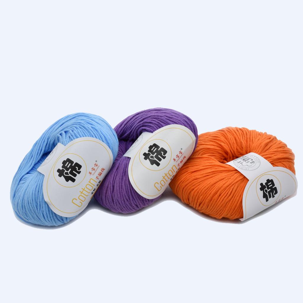 6 упаковок пряжи из гребенного хлопка премиум-класса для вязания крючком и спицами - 100% мягкая пряжа для ручного вязания, 50 г/моток 125 м/моток, гладкая пряжа для рукоделия для домашних проектов своими руками