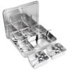6‑Grid Stainless Steel Seasoning Box Jar Storage Container Set with Spoons Kitchen Utensils