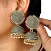 Women's Jewellery Earrings For Women Traditional Gold Plated Floral Golden Pink Jhumkas Pearl Studded Drop Earrings For Women Gift For Sister
