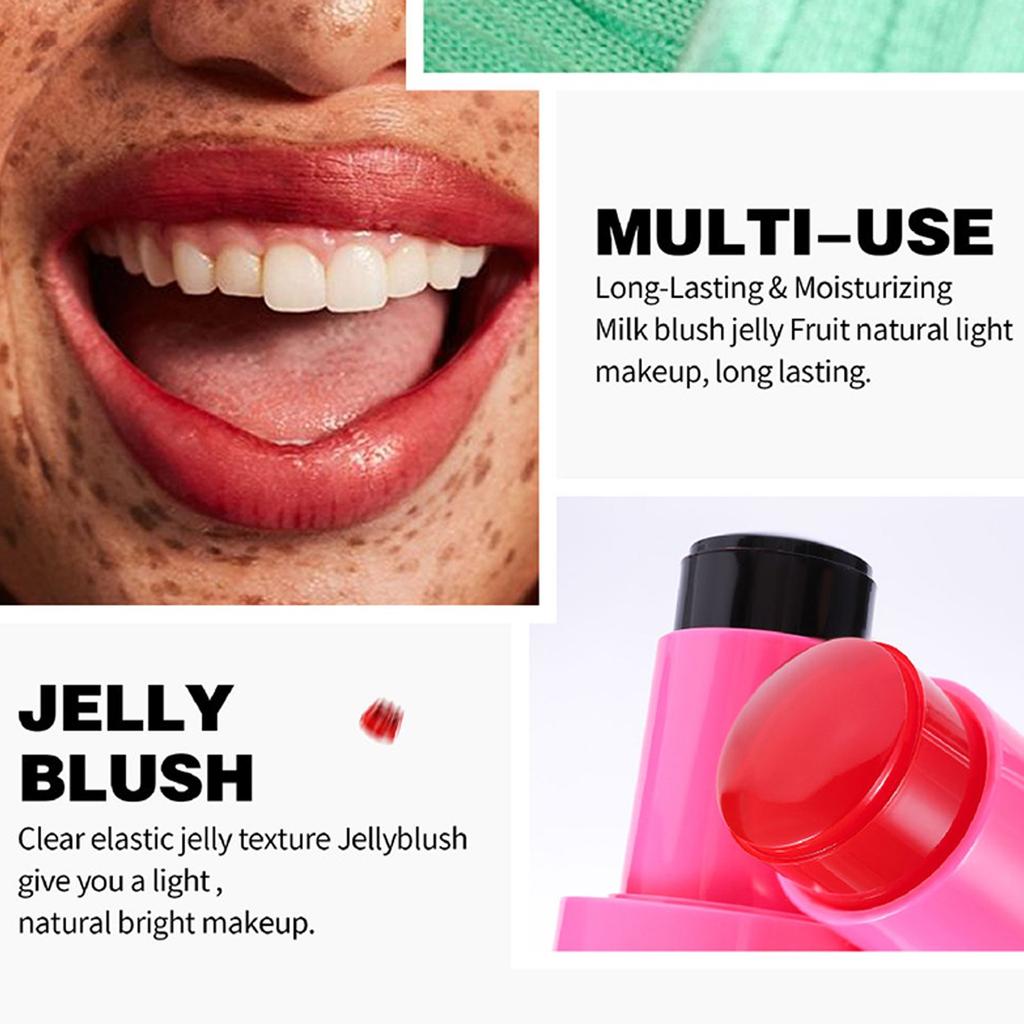 Желейные румяна, многоцелевые румяна-стики для губ и щек, увлажняющие румяна с желеобразной текстурой, стойкие пигментированные румяна