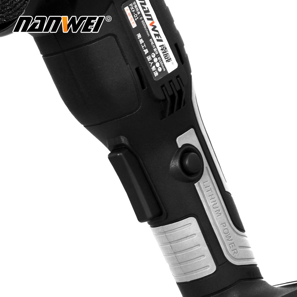 NANWEI 20V 125mm Angle Grinder Brushless Cordless DIY Power Tools Electric Polishing Grinding Machine