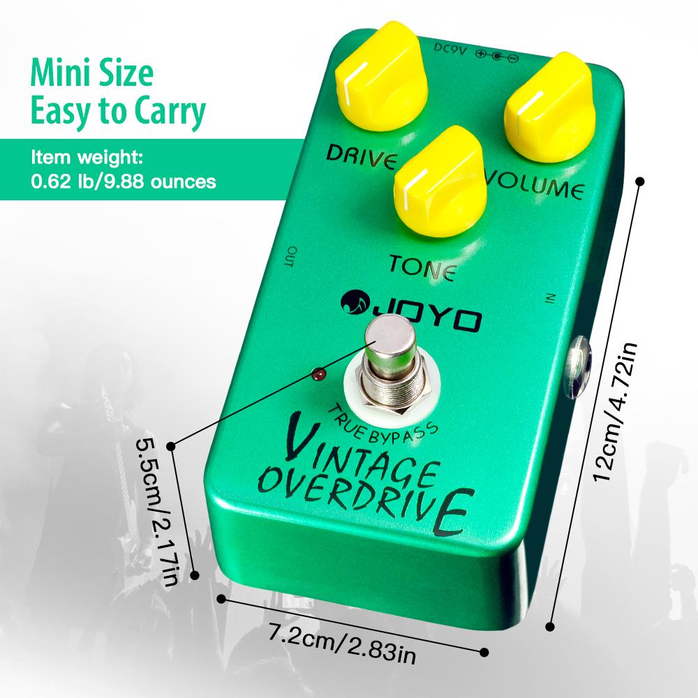 JOYO JF-01 Vintage Overdrive Гитарная педаль Создающая Теплый Мягкий Плавный Овертон Овердрайв Педаль с Эффектами Сустейна